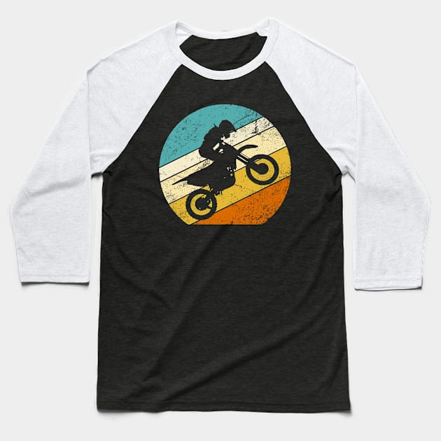 Vintage retro motorcycle, motocross Baseball T-Shirt by Inyourdesigns